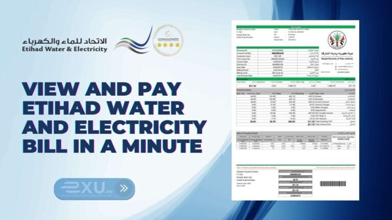 View and Pay Etihad Water and Electricity Bill in a Minute