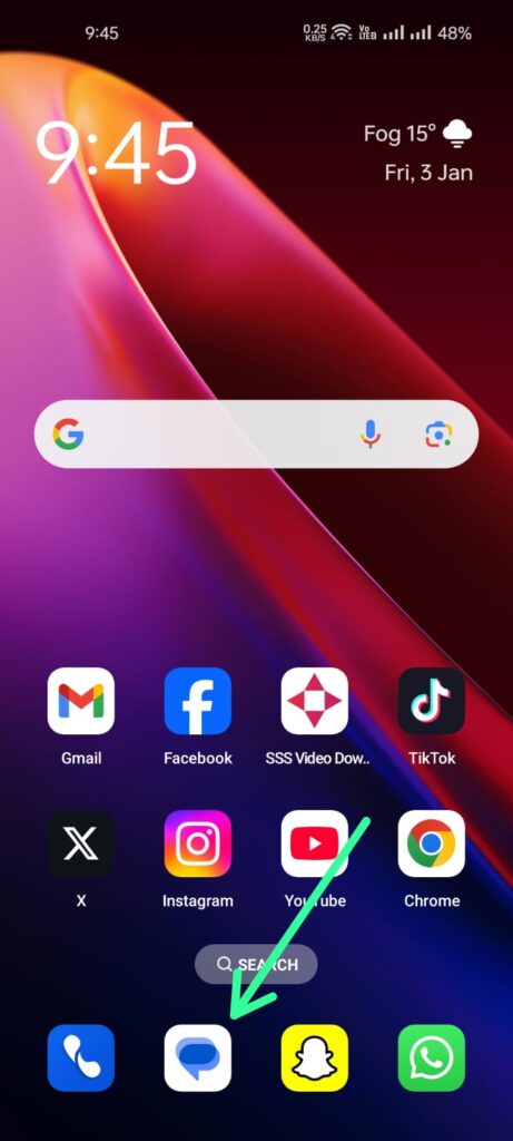 Open the messaging app