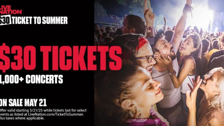Live Nation $30 Concert Series: Buy Tickets Online